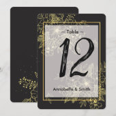 Tabelnummer Golden Rozen Kaart (Voorkant / Achterkant)