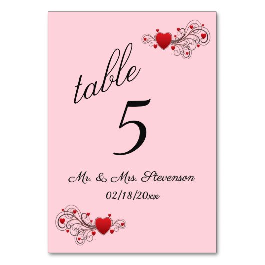 Tabelnummer hart kaart (Voorkant)