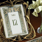 Tabelnummer Kaart Art Nouveau Mucha Deco Poster