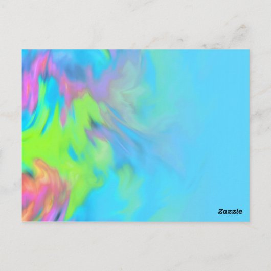 Tabelnummer kleurig Abstract kleurstofpatroon Briefkaart (Achterkant)