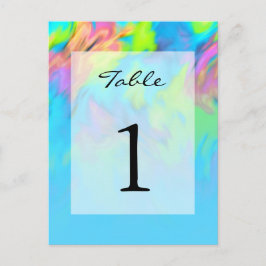 Tabelnummer kleurig Abstract kleurstofpatroon Briefkaart