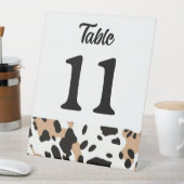Tabelnummer Koeienhuid afdrukken Reclamebord Met Voetstuk (Insitu)