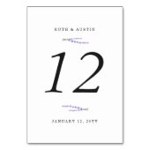 Tabelnummer Lavendelvelden Kaart (Achterkant)