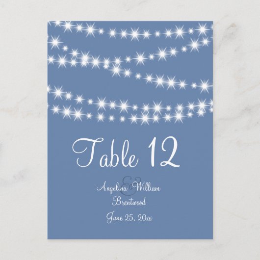 Tabelnummer lichtblauw briefkaart (Voorkant)