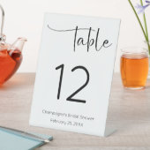 Tabelnummer Modern Script Vrijgezellenfeest Reclamebord Met Voetstuk (Insitu)