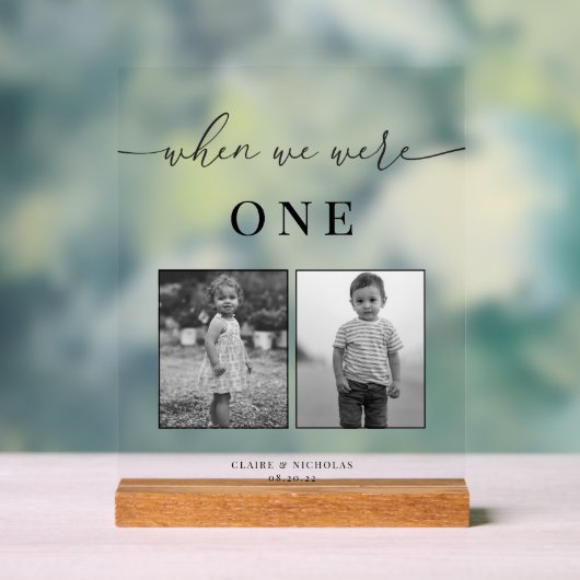 Tabelnummer moderne legante wedleeftijd acryl bord (Neutraal)