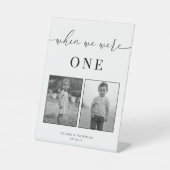 Tabelnummer moderne legante wedleeftijd reclamebord met voetstuk (Voorkant)