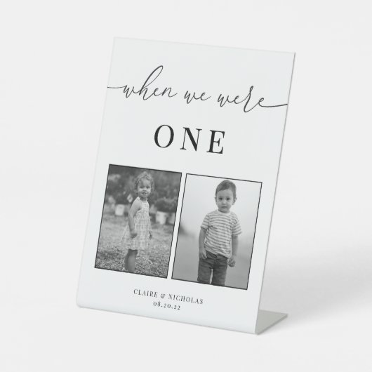 Tabelnummer moderne legante wedleeftijd reclamebord met voetstuk (Voorkant)