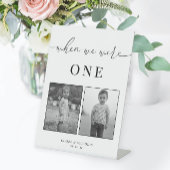 Tabelnummer moderne legante wedleeftijd reclamebord met voetstuk