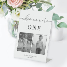 Tabelnummer moderne legante wedleeftijd reclamebord met voetstuk