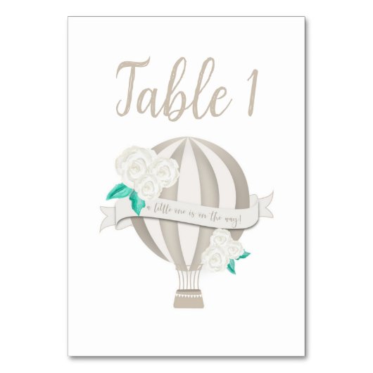 Tabelnummer neutraal warmloperballon kaart (Voorkant)