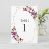 Tabelnummer Paarse en blauwe Rozen (Staand voorkant)