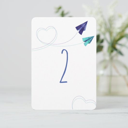 Tabelnummer papieren waterverf kaart (Staand voorkant)