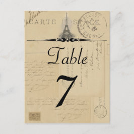 Tabelnummer Parijs Briefkaart
