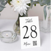 Tabelnummer QR-codenummer Weddenschap Kaart