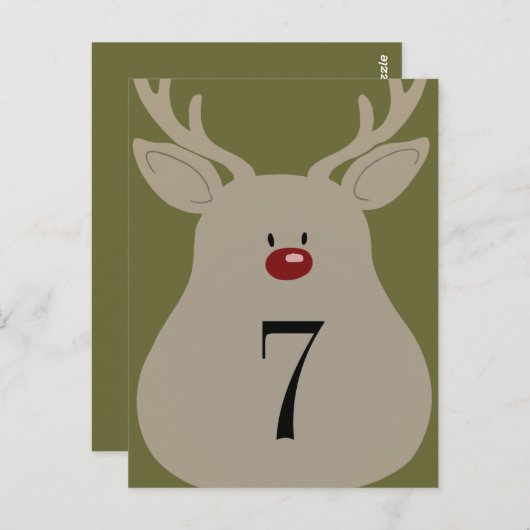 Tabelnummer rendier overschrijven briefkaart (Voorkant / Achterkant)