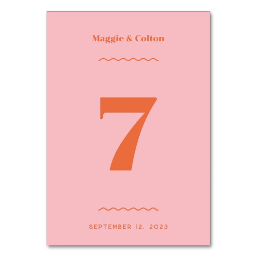 Tabelnummer Retro Weddenschappen Kaart (Voorkant)