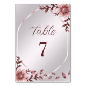 Tabelnummer roze Lijst Kaart (Voorkant)