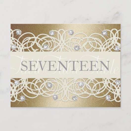 Tabelnummer Shimmer en Crystals Briefkaart (Voorkant)