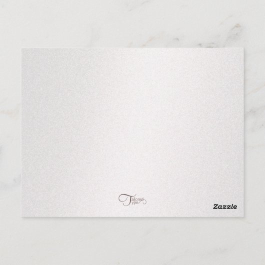 Tabelnummer Shimmer en Crystals Briefkaart (Achterkant)