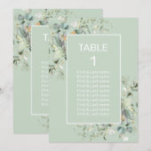 Tabelnummer Succulent Kleur, Elegant Minimalisme (Voorkant / Achterkant)