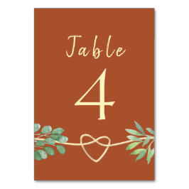 Tabelnummer Terracotta Kaart