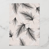 Tabelnummer Tropische zwarte lef Folie Folie Uitnodiging (Achterkant)