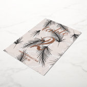 Tabelnummer Tropische zwarte lef Folie Folie Uitnodiging (Gedraaid)