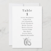 Tabelnummer van bruiloft kaart (Voorkant)