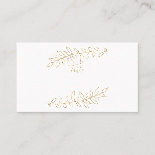 Tabelnummer van de goudbladeren plaatskaartje (Voorkant)