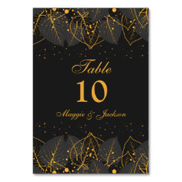 Tabelnummer van fijne Gold Leaves Kaart