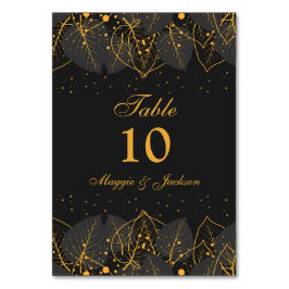 Tabelnummer van fijne Gold Leaves Kaart
