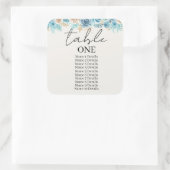 Tabelnummer van weduwenkaartje gastnamen toevoegen vierkante sticker (Tas)