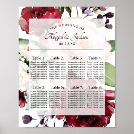 Tabelnummer van weduwentafel poster