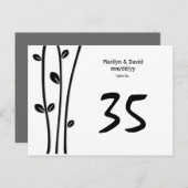 Tabelnummer verlaten zwarte bijkantoren briefkaart (Voorkant / Achterkant)