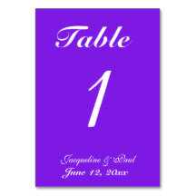 Tabelnummer Violet Weddenschap