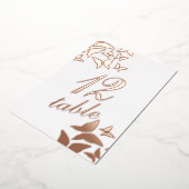 Tabelnummer vlindergoudpersing Folie Folie Uitnodiging (Gedraaid)