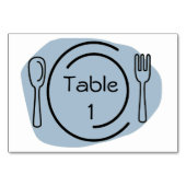 Tabelnummer voor blauwe plaatsinstelling kaart (Voorkant)