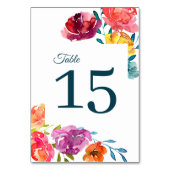 Tabelnummer voor Bright Summer Weddenschappen Kaart (Achterkant)