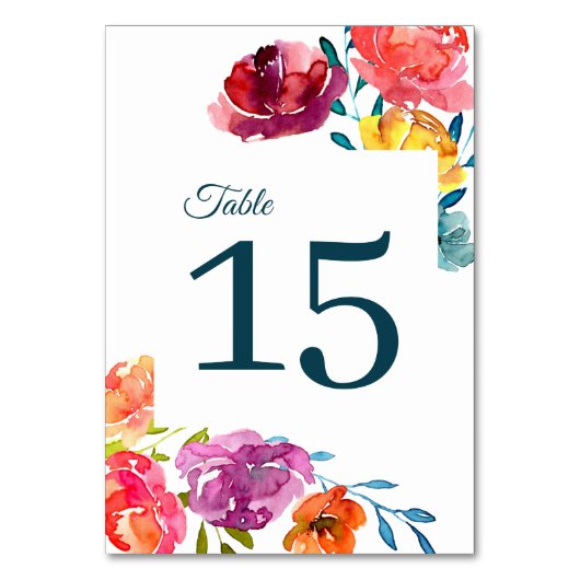 Tabelnummer voor Bright Summer Weddenschappen Kaart (Voorkant)