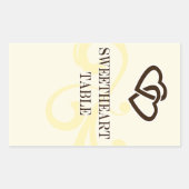 Tabelnummer waslijst rechthoekige sticker (Voorkant)