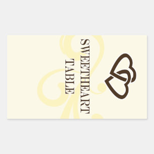 Tabelnummer waslijst rechthoekige sticker