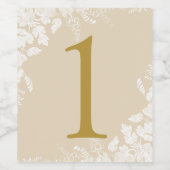 Tabelnummer wijnetiket | Wijngaard (Goud & Tan) Wijn Etiket (Enkel label)