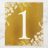 Tabelnummer wijnetiket | Wijngaard (goudfolie) Wijn Etiket (Enkel label)