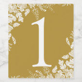 Tabelnummer wijnetiket | Wijngaard (plat goud) Wijn Etiket (Enkel label)