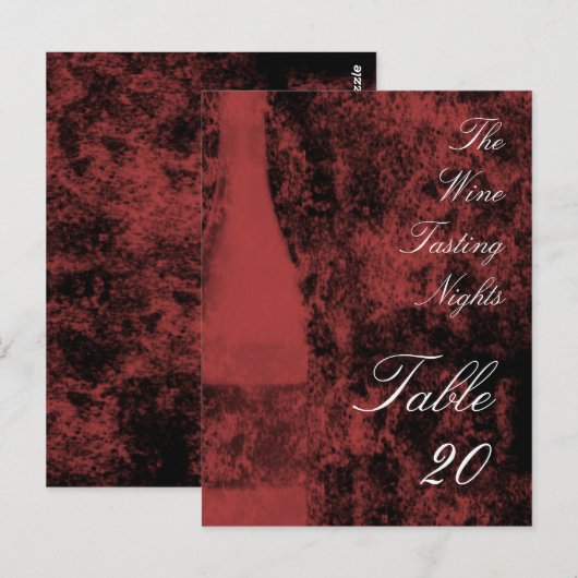 Tabelnummer wijnpartij Briefkaart (Voorkant / Achterkant)