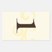 Tabelnummer wijnsticker 1 rechthoekige sticker (Voorkant)