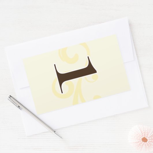 Tabelnummer wijnsticker 1 rechthoekige sticker (Envelop)