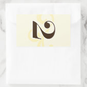 Tabelnummer wijnsticker 2 rechthoekige sticker (Tas)