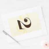 Tabelnummer wijnsticker 2 rechthoekige sticker (Envelop)